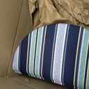 Arden Outdoor Foam Adirondack Cushion, 21.5 x 19, Water Repellent, Fade Resistant, Foam Cushion for Adirondack Chairs Sapphire Aurora Blue Stripe