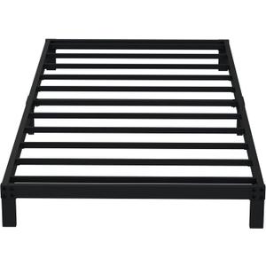EMODA 6 Inch Twin Bed Frames No Box Spring Needed, Heavy Duty Metal Twin Platform Bed Frame, Noise Free, Easy Assembly, Black