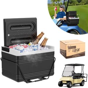 10L0L Golf Cart Cooler with Mounting Bracket Kit Fits Yamaha Club Car & EZGO, Portable 48 Hours Cooling Ice Chest 102588101 103886801