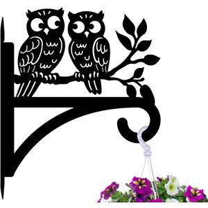 peacoblue Iron Plant Hangers Hooks for Outdoor Indoor Hanging Plants Flower Fern Pots Lantern Bird Feeder Wind Chimes, 12"x14" Owl Weather Resistant Metal Wall Holder for Porch Garden Farmhouse(Owl) peacoblue Iron Plant Hangers Hooks for Outdoor Indoor Hanging Plants Flower Fern Pots Lantern Bird Feeder Wind Chimes, 12"x14" Owl Weather Resistant Metal Wall Holder for Porch Garden Farmhouse(Owl)