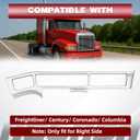 HECASA Dash Insert Compatible with Freightliner Century Coronado Columbia Right Lower Side Chrome Dashboard Trim
