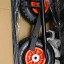 Snow Shovel with Wheels,Heavy Duty Steel Snow Shovel Pusher for Driveways,Sidewalks,3 Level Adjustable Handle and Angle Blade Push Plow