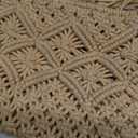 Woven Crossbody Bag for Women, Cotton Macramé Purse with Tassels, Boho Crochet Beach Summer Handbag for Vacations, 10” x 8”