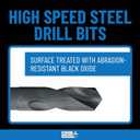 Drill America - POU1/8NPTW/DRILL 1/8" Carbon Steel NPT Pipe Tap and R High Speed Steel Drill Bit Set, POU Series