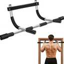 Doorway Pull Up Bar for Home Gym, Adjustable Width, Heavy-Duty Steel, Grey 