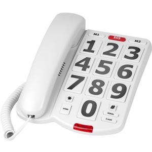 Large Key Wired Telephone, Adjustable Ringing Tone, and earpiece Volume, The earpiece can be Adjusted to Ultra-high Volume, which is Helpful for Those