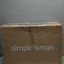 simplehuman 40 Liter / 10.6 Gallon Slim Kitchen Step Trash Can With Secure Slide Lock, Black Plastic