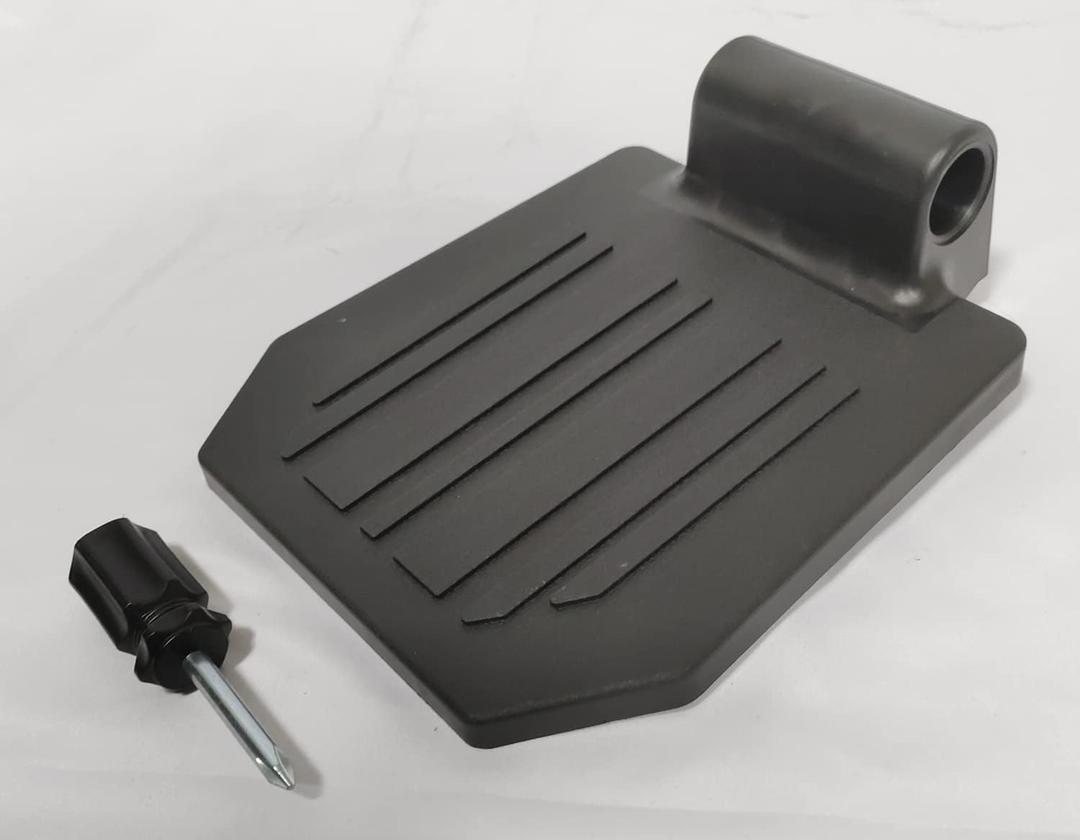 Universal Footplate for The Wheelchair, Transport Chair Footrest, Elevating Leg Rests, Replacement Parts, Mounting Hole 7/8",Striped Surface,Additional Installation Tools (1Ea, Black)