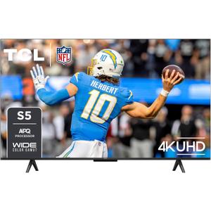 TCL 43-Inch Class S5 4K UHD LED Smart TV with Google TV (43S551G, 2024 Model), Google Assistant Built-in with Voice Remote, Compatible with Alexa, Streaming Television