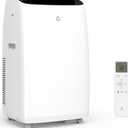 14000 Btu Air Conditioner with Heater Cools Up to 750 Sq.Ft., 4 in-1 Portable AC Units for Rooms with Dehumidifier, Heater, Fan, Quite Room Air Conditioner, Auto Swing, Remote, Window Kit, Whtie