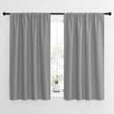 NICETOWN Short Curtains for Small Window - Home Decoration Thermal Insulated Rod Pocket Blackout Blinds & Drapes for Small Windows (Silver Grey, 2 Panels, W42 x L54 -Inch)