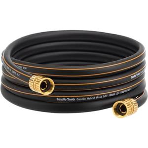 Giraffe Tools Leader Hose 5/8" x 10ft, Custom Length, No Kink, Flexible, Leakproof Water Hose, Double Female Fittings, 600 Burst PSI, 10ft, Black Orange