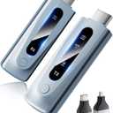 2025 Upgraded Wireless HDMI Transmitter and Receiver 328FT/100M, Plug & Play Portable 5G+2.4G Wireless HDMI Extender Kit for 4K Decode Input 1080P Output, for Audio to Monitor from Laptop/TV Box (Light Blue)