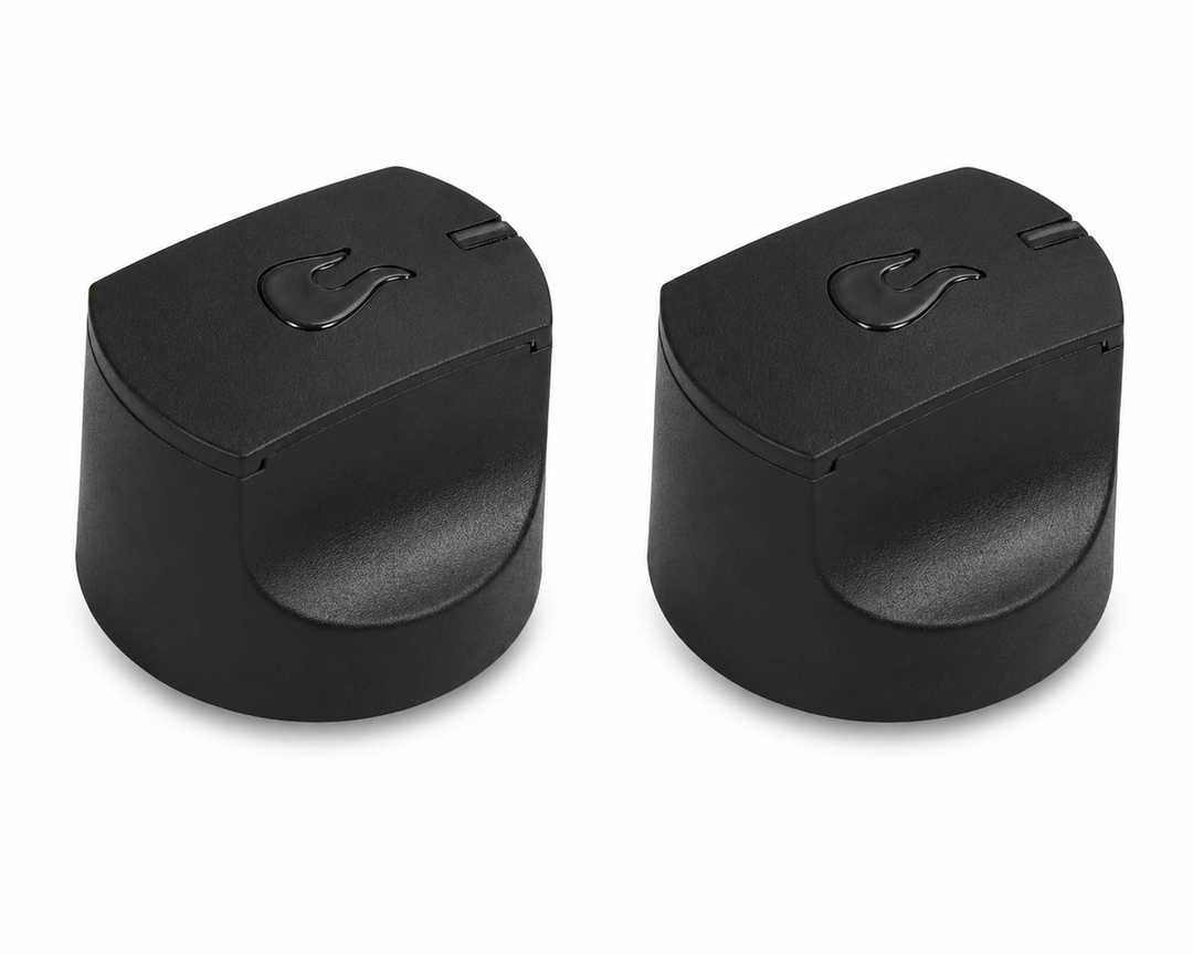 BBQration 2-Pack Grill Control Knobs for Charbroil Replacement Parts, Grill Knob Replacement Parts for Charbroil Performance Series 2-6 Burner Grill Replacement Accessories, Black