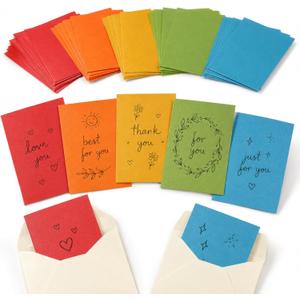 3 x Quotidian Multi-Colors Paper Glitter Card Stocks 2.36x3.54 in, 100 Count