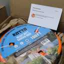 Kotto 100 ft Expandable Garden Hose, Water Hose for Outside with 10 Spray Nozzles, Brass Connector, Leak-Proof, Orange