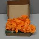 Rose Artificial Flowers, 50Pcs Orange Roses Head Flowers Bulk with Stem, 3 Inches Silk Rose Fake Flower Head for Wedding Party Home Decor DIY Baby Shower Centerpieces Tables Decoration(Deep Orange)