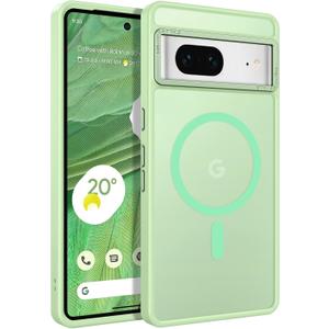 BENTOBEN for Google Pixel 7 Case [Compatible with Magsafe] Translucent Matte Magnetic Pixel 7 Case Magsafe Slim Thin Shockproof Women Men Protective Phone Cover for Google Pixel 7 6.4", Matcha Green