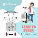 Lascoota Foldable Ride-On Suitcase - Lightweight Luggage with Easy-Glide Wheels - LED Lights for Kid Suitcase - Foldable Luggage Converts to Ride-On - Video Game, Unisex Child, 12.75 x 20.6 x 10.6 in