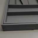 Purawood Bamboo Drawer Organizer - Expandable Silverware Organizer & Utensil Organizer, Cutlery Tray with Dividers, 7-9 Slots - Premium Kitchen Drawer Organizer for Utensils & Flatware (Grey)