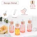 20 Pack 15ml Dropper Bottles with 10 Funnel,Pink Glass Eye Dropper Bottle for Essential Oils and Perfumes,Leak Proof Travel Vials