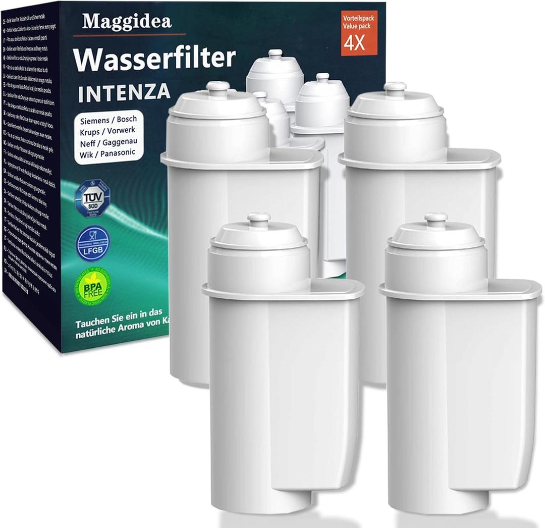 Coffee Water Filter, Compatible withWasserfilter fur S-i-e-mens Eo Series,EQ5,EQ6,EQ9EQ500.S700.Wasserfilter S-i-e-mens3200,B osch TCZ7003,TCZ7033,467873, 4-Pack