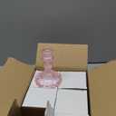 Glass Candlestick Holder,Striped Taper Candle Holders,Set of 6 Candle Stand for Table Centerpieces, Home Decor,Weddings,Festival and Parties (Pink Stripe Pattern)