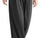 SUUKSESS Women Wide Leg Pants Elastic High Waisted Work Pants Flowy Palazzo Pants (X-Small, Ash)