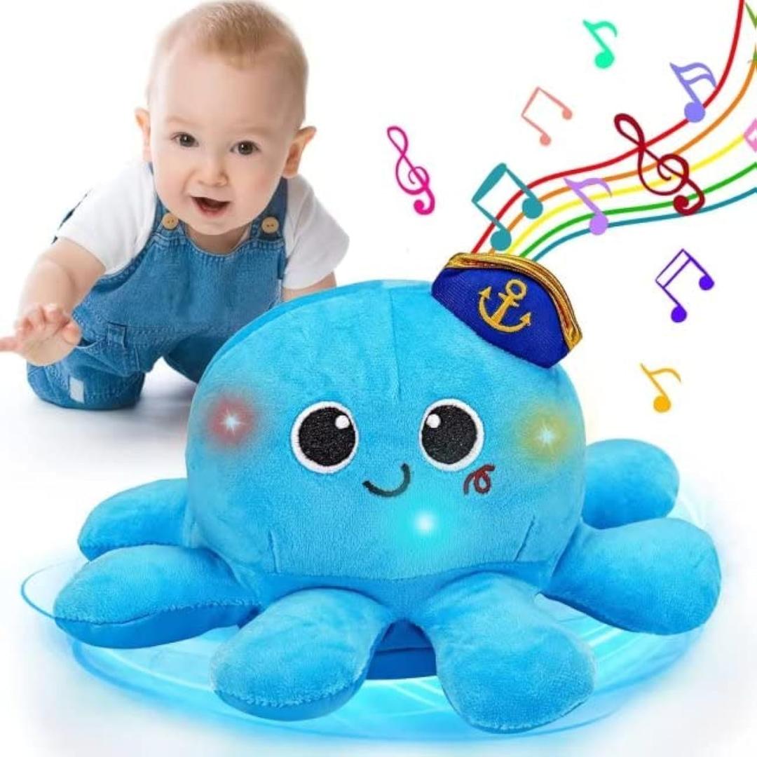 Tsomtto Baby Toys 6-12 Months Musical Plush Octopus Crawling Walking Toys Light up Voice Control Dancing Infant Toy 0-6 7 8 9 10 12-18 Month 1 2 Year Old Boys Girls Tummy Time Birthday Gifts, Medium, Small