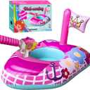 Inflatable Pool Floats Kids-Girls Pool Toys for Toddlers Ages 3-8, Kids Floats for Swimming Pool, Pink Princess Pool Floaties for Summer Water Toys