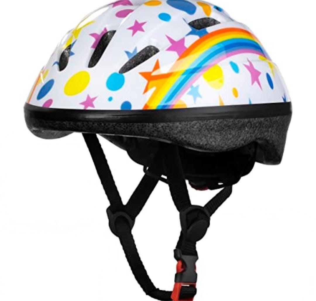 Kids Helmet Adjustable for Kids Ages 3-8 Years Old Boys Girls, Toddler Bike Helmet for Cycling Roller Skating Skateboard-(White Star)