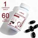 Astaxanthin 12mg Softgels, 120 Count for 4 Month Supply, Natural Antioxidant Supplement from AlgaeSoy Free, Easy to Swallow (01)
