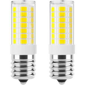 LED Microwave Light Bulbs Under Hood 40W Equivalent, E17 LED Bulb Dimmable for Over Stove, Range Hood, Refrigerator, 4W 400LM LED Appliance Light Bulb, 6000K Daylight White, 2 Pack