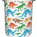Laundry Basket Cute Dinosaurs Laundry Hamper Large Laundry Basket Storage Basket Tote Bag Collapsible Organizer Basket for Bathroom,Laundry,Bedroom 17.3 x16.5 Inch