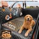 Zanch 3-Panel Hard Bottom Dog Car Seat Cover, Waterproof Hammock, XL
