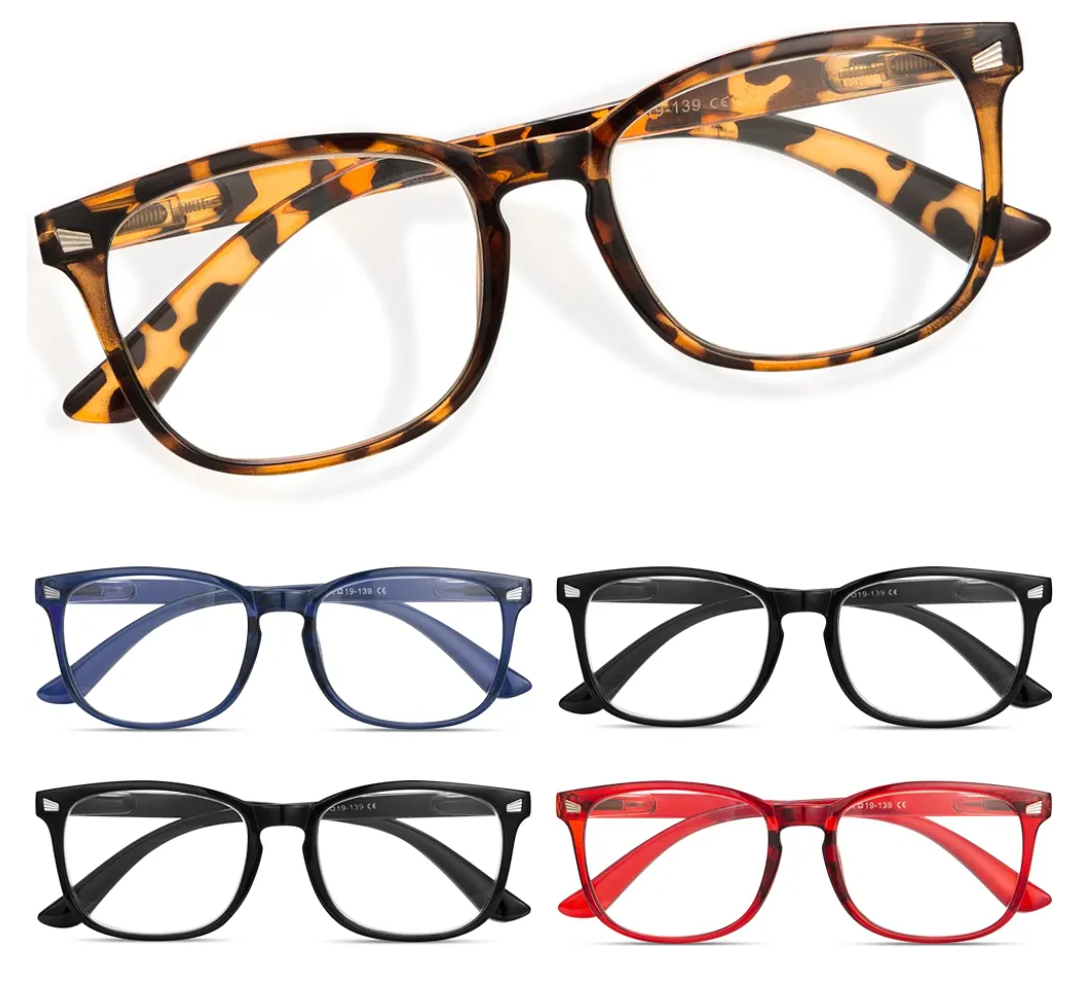 CCVOO Reading Glasses for Women/Men, Eyeglasses, Blue Light Readers for Women/Men, Computer Eye Glasses, Cheaters 1.25