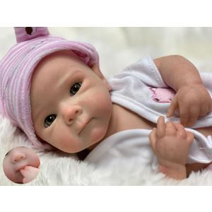 Gileutay 12 inch Full Body Silicone Baby Doll Girl Lifelike Reborn Baby Dolls Realistic Newborn Dolls that Look Like Real Life Babies