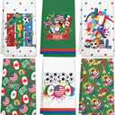 2026 World Soccer Cup Decorations Kitchen Towels Set of 2 with National Flags, 18x26 Inch World Soccer Cup Gift Hand Towel for Fans, Football Themed Dish Towels Decor