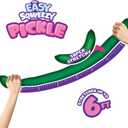 ORB Easy Sqweezy Giant Stretchy Pickle - Stretches Up to 6 Feet Long - Huge Jumbo Sized Squishy Veggie Toy, Perfect to Squeeze for Stress Relief - Fun Novelty Sensory Fidget Toy for Kids and Adults