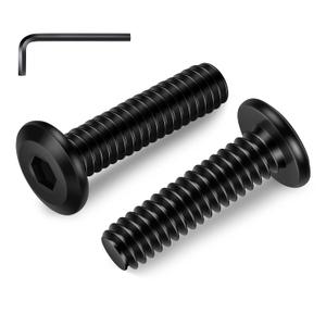 1/4-20 x 1-1/4" Flat Head Socket Head Screw Furniture Bolts Countersunk Connector Screws, Stainless Steel 18-8 (304), Black Oxide, Fully Threaded, 25 PCS