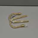 Dark Gold Curtain Holdbacks, Solid Steel Drapery Tiebacks, Wall Mounted Window Drape Hooks, Set of 2