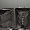 LUGGEX Carry On Luggage with Spinner Wheels, 20 Inch Aluminum Frame Zipperless Polycarbonate Hard Shell Suitcase, Charcoal Metallic