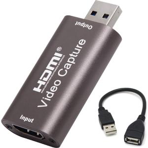 BlueAVS HDMI to USB Video Capture Card 1080P for Live Video Streaming Record via DSLR Camcorder Action Cam (Coffee)
