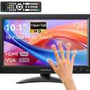 Thinlerain 10.1 Inch Touchscreen Monitor, 10-Points Touch 1366x768 Computer Monitor with HDMI VGA AV BNC USB Ports, VESA, Remote Control, Small Touch Display Extender, Built-in Speakers