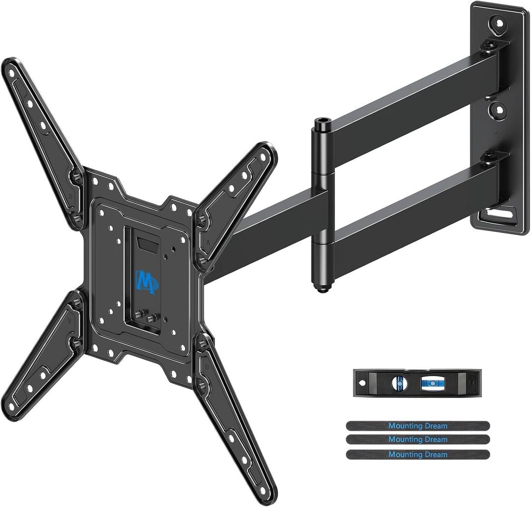 Mounting Dream Long Arm TV Wall Mount for Most 26-65 Inch TVs, 30 Inch Long Extension TV Mount Swivel and Tilt, Full Motion Wall Mount TV Bracket Fit Max VESA 400x400mm,Up to 99 lbs, MD2286-M