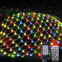 PLASUPPY Net Lights Christmas Outdoor, 360 LED 12ft x 5ft Mesh Lights with 8 Modes Remote, Waterproof Net Christmas Bush Lights Outdoor for Yard, Shrubs, Porch, Decorations（(Muti-Color)）