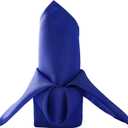 50pcs Polyester Cloth Napkins - 17 x 17 inch Royal Blue Dinner Washable Napkins with Hemmed Edges for Restaurant/Wedding/Hotel(50,Royal Blue)