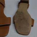 Ankis Low Heel Women Sandal Square Open Toe Brown Leather Flat Sandal Comfortable Summer Slip on Slide Shoe Casual Beach Party Wedding 2025 (10)