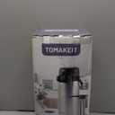 Tomakeit Airpot Coffee Dispenser with Pump,102 OZ/ 3L Large Coffee Dispenser with Tea Filter for Party Hot Drinks Water Tea Chocolate Hot/Cold Water, Insulated Stainless Steel Thermal Carafes (101.4 Ounces)