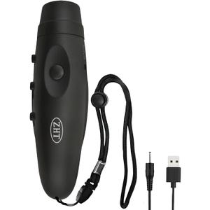 ZHT Electronic Whistles for Referees with USB Charging, 3 Tone High Volume Emergency Whistle for Referee Coaches Teacher, Outdoor Camping Hiking Boating Safety Whistles with Lanyard (Black)